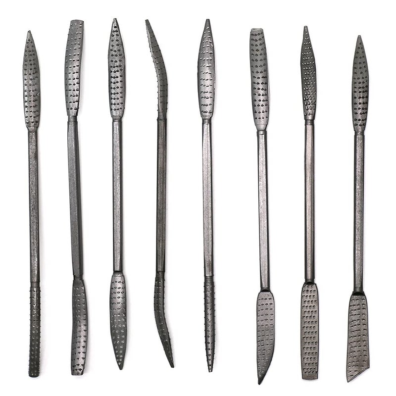 Kingzhuo Wood Files and Rasps 8 PCS 5.5 X 200mm Double Ended Riffelers Woodworking Carving Set - Image 2